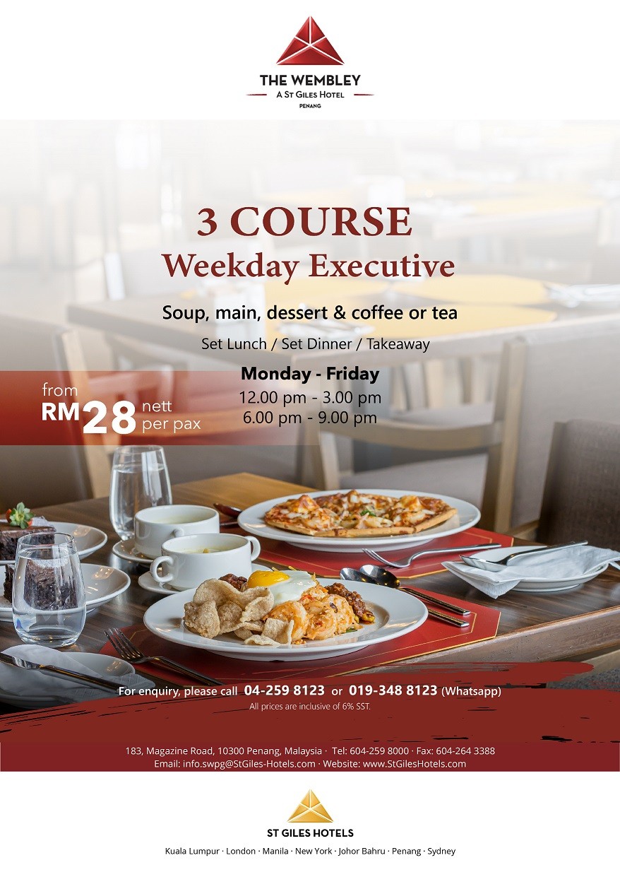 3 Course Weekday Executive by The Wembley
