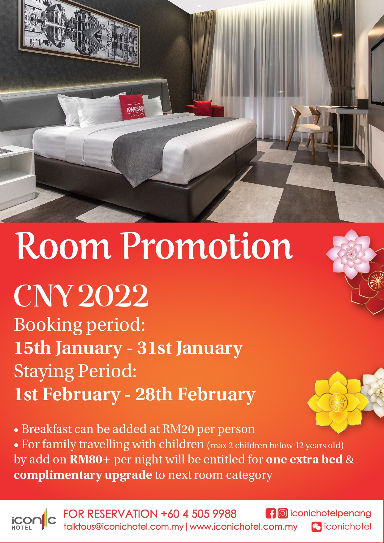 Room promotion by Iconic Hotel