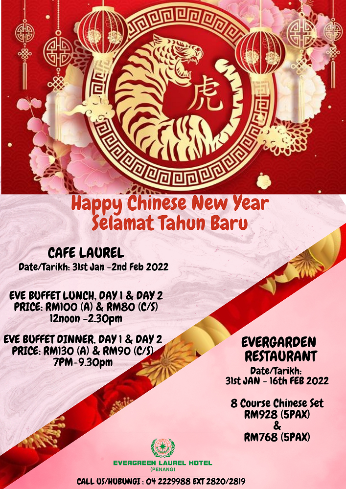Chinese New Year F&B Promotion by Evergreen Laurel Hotel Penang